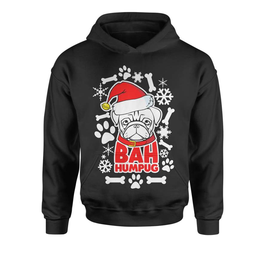 Bah HumPug Ugly Christmas Holiday  Youth-Sized Hoodie