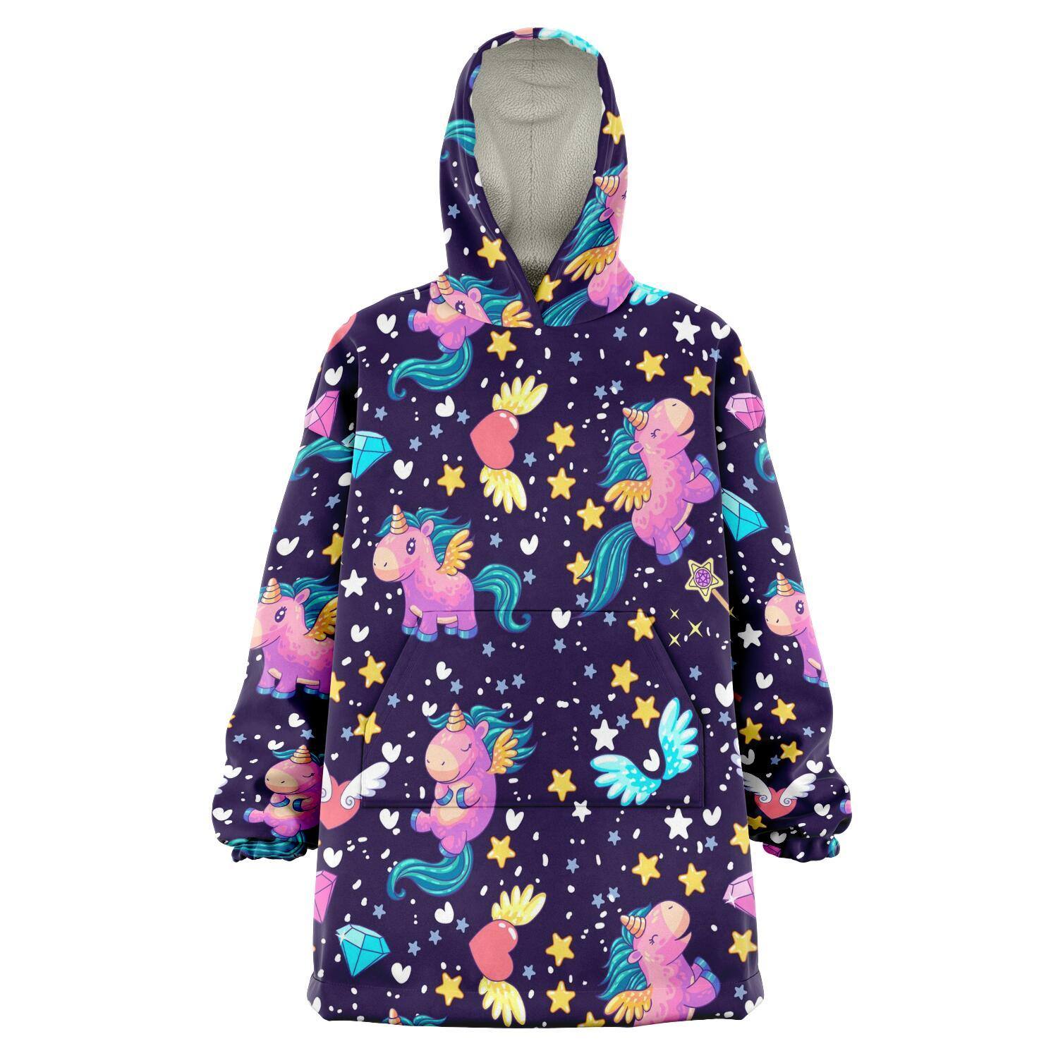 Unicorn Dreams Sherpa Snug Hoodie | WEARABLE BLANKET