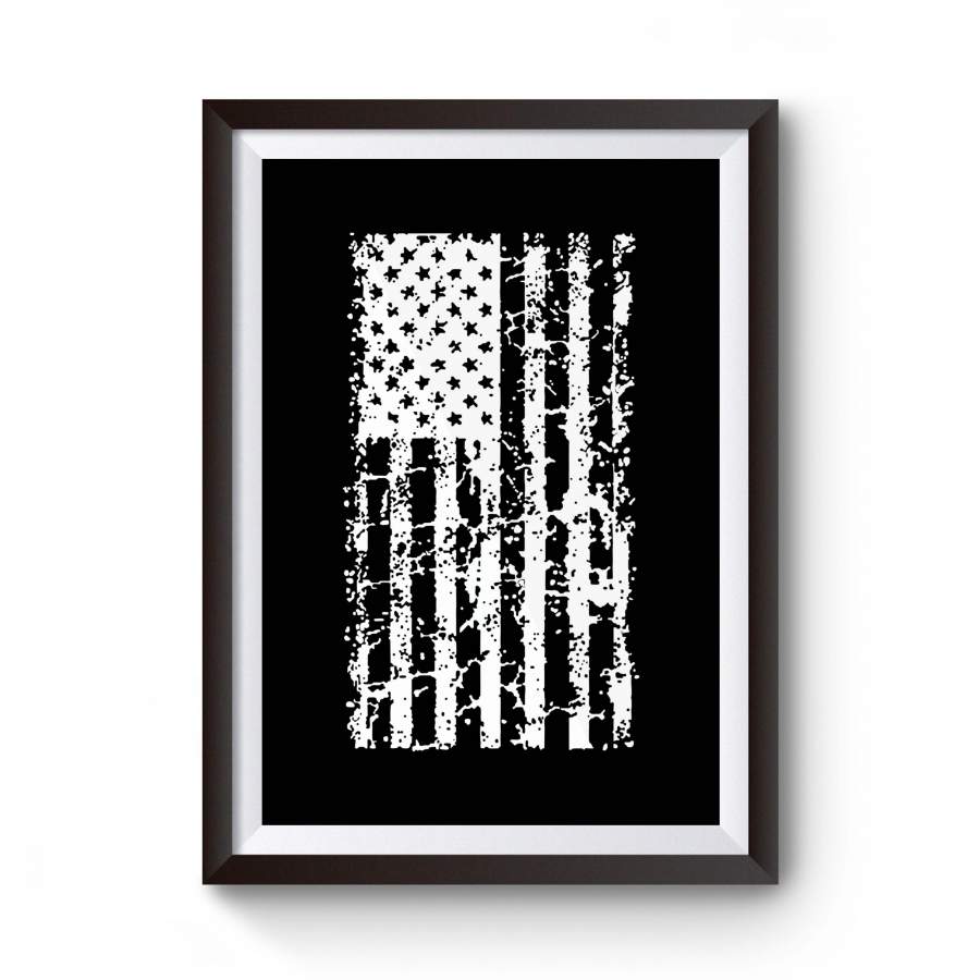 American Flag Vintage Patriotic Punk Anarchy Alternative Rock GTT.jpg Poster