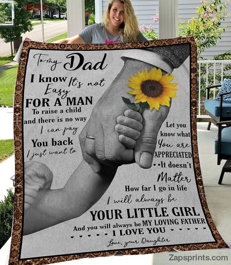 Gift For Dad  – To My Dad – Your Little Girl – Blanket