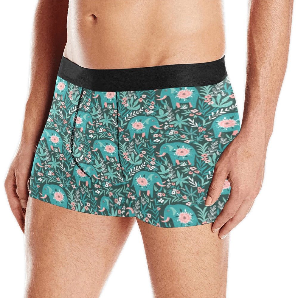 Elephants Jungle Pattern Men’S All Over Print Boxer Briefs Men’S Underwear