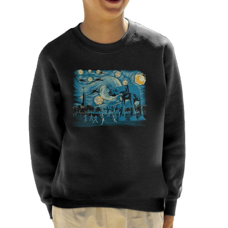 Starry Night At Scarif Rogue One Kid’s Sweatshirt