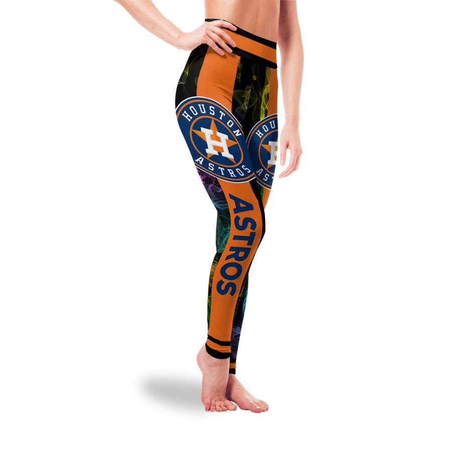 Incredible Mysterious Smoke Colors Houston Astros Leggings