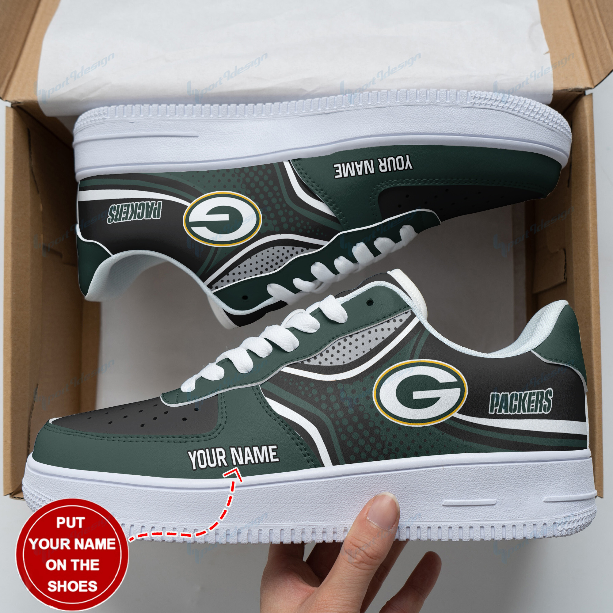 Green Bay Packers Personalized Af1 Shoes Bg96