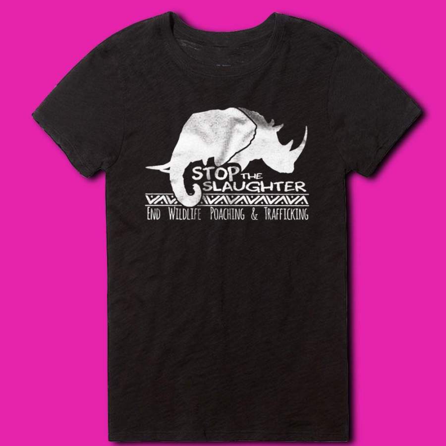 Animal Rights Anti Poaching Rhino And Elephant Women’S T Shirt