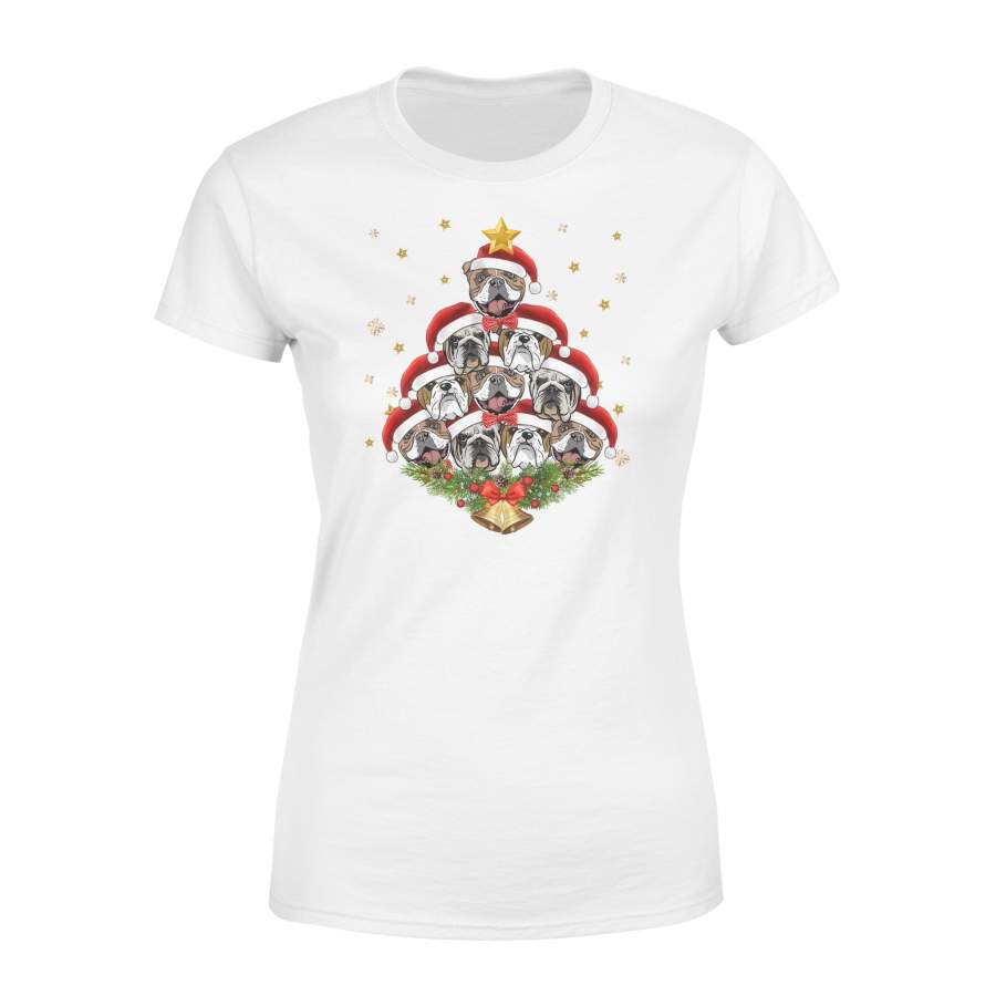 Bulldog Christmas Tree VA 12C Women T- shirt – Standard Women’s T-shirt