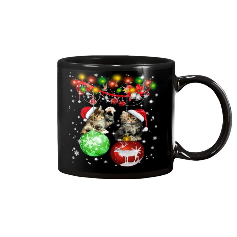 Christmas Cute Kittens With Balls Mug