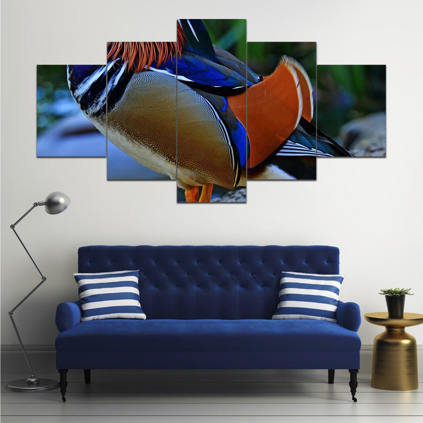 Birds Ducks Aix Galeri 5 Panel Canvas Art Wall Decor Home Decor