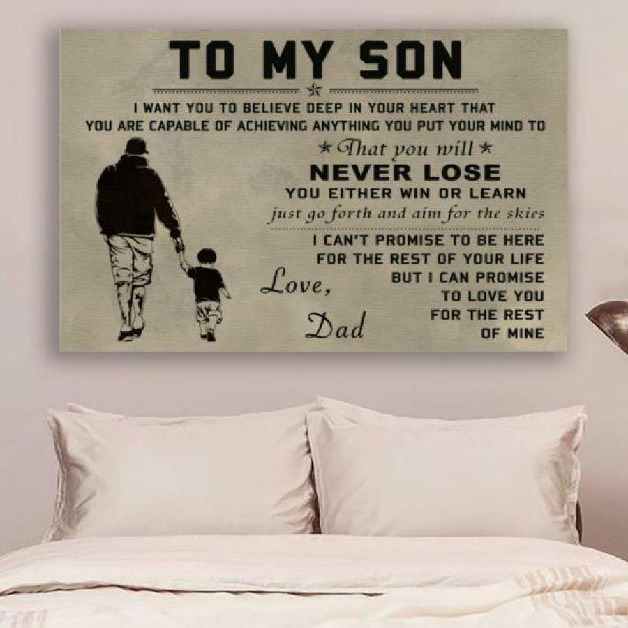 Family Poster – Dad To Son – Never Lose