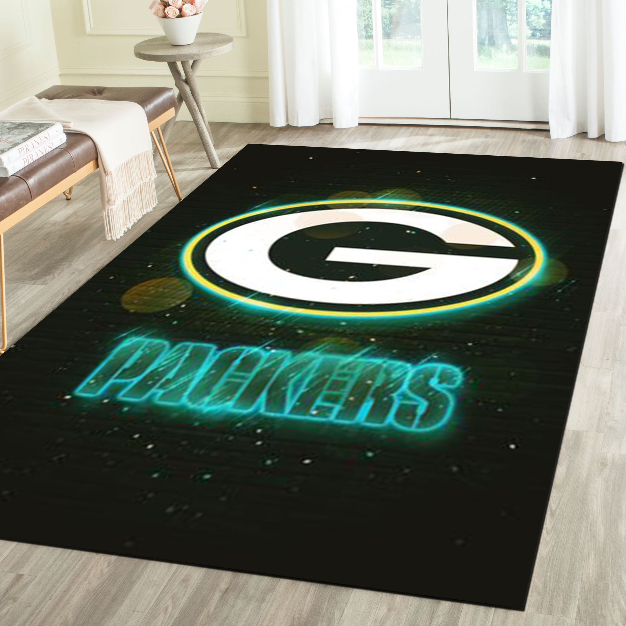 Green Bay Packers Rug, Football Team Living Room Carpet, Football Team Living Room Bedroom Carpet