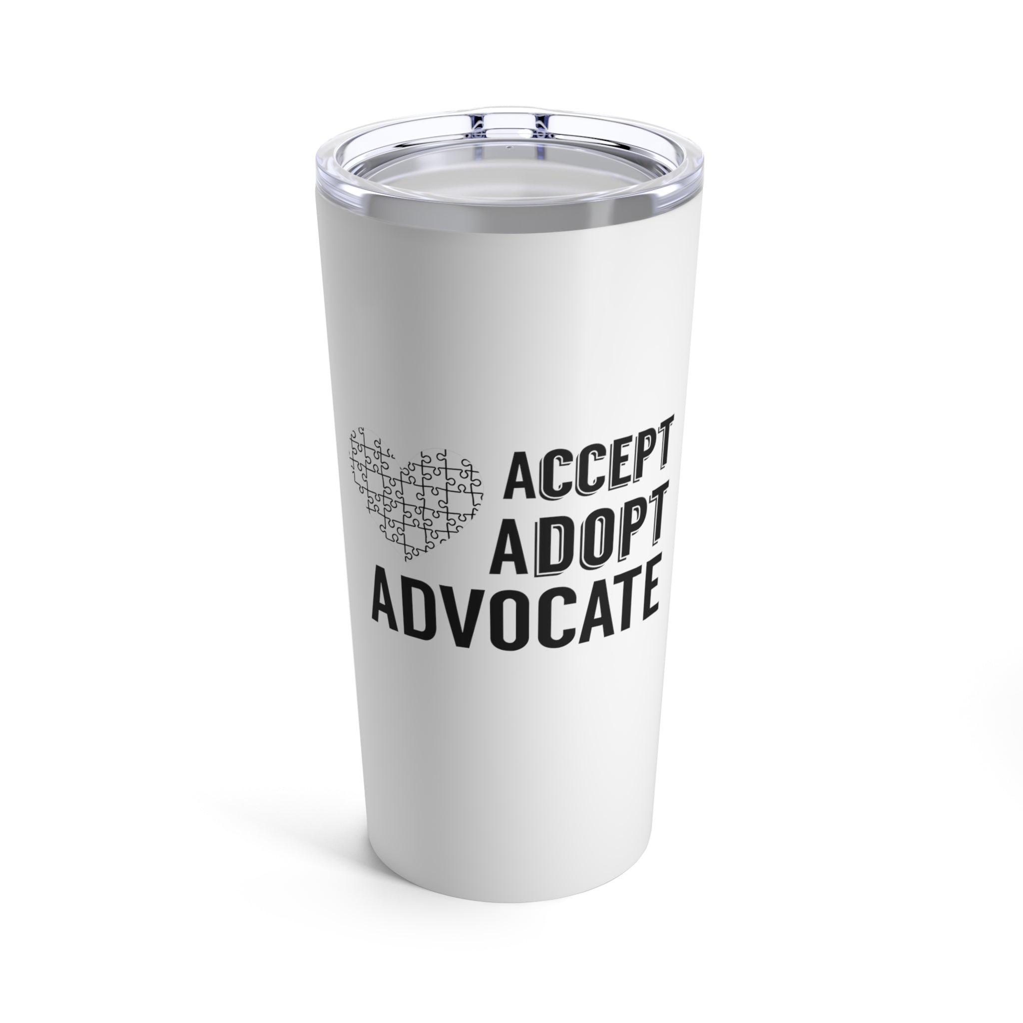 Accept Adopt Advocate Autism Awareness Adoption Tumbler 20Oz