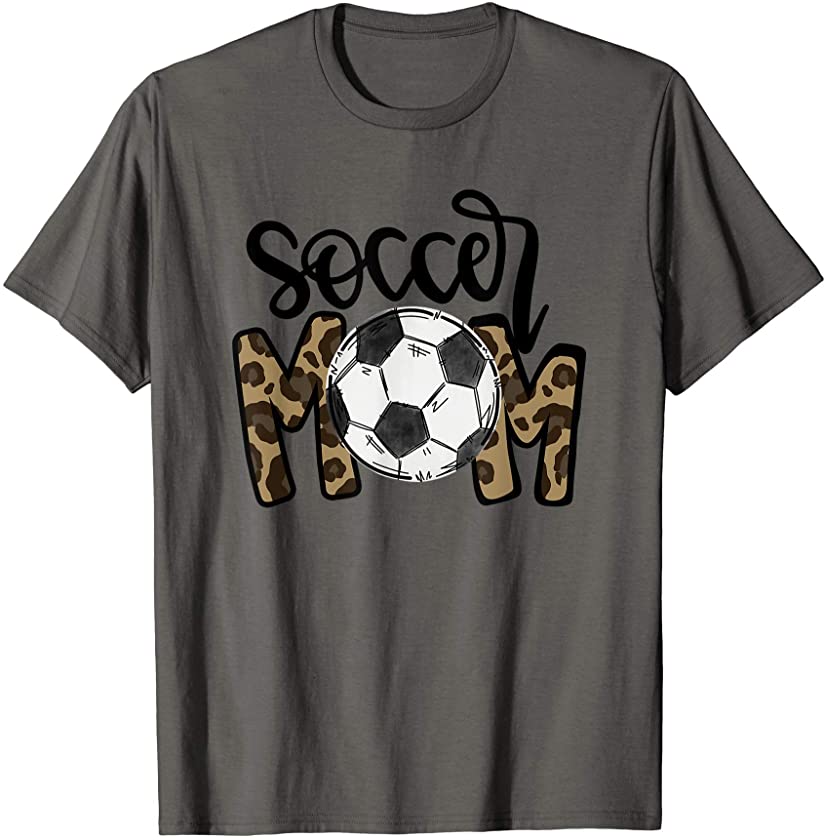 Soccer Mom Leopard Funny Soccer Mom Mother’s Day 2021 T-Shirt