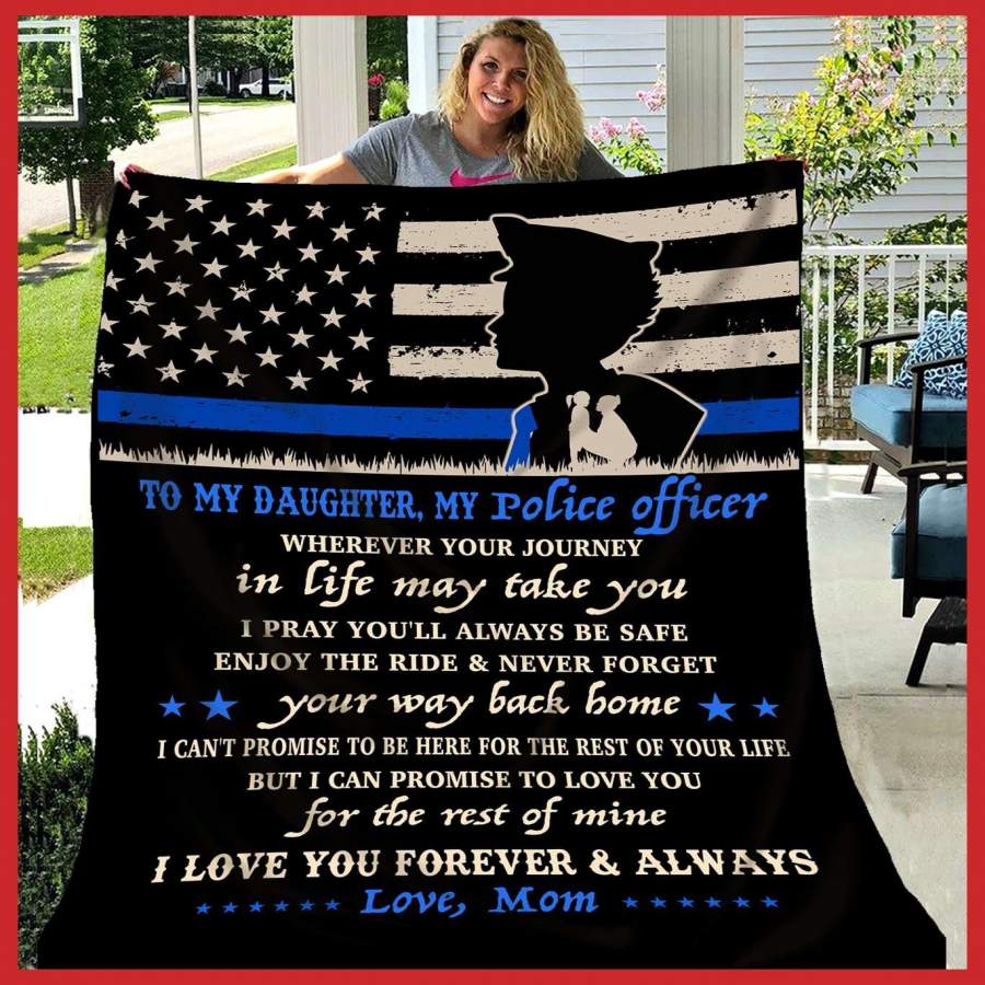 Mom Giving Police Daughter Blanket Never Forget Your Way Back Home