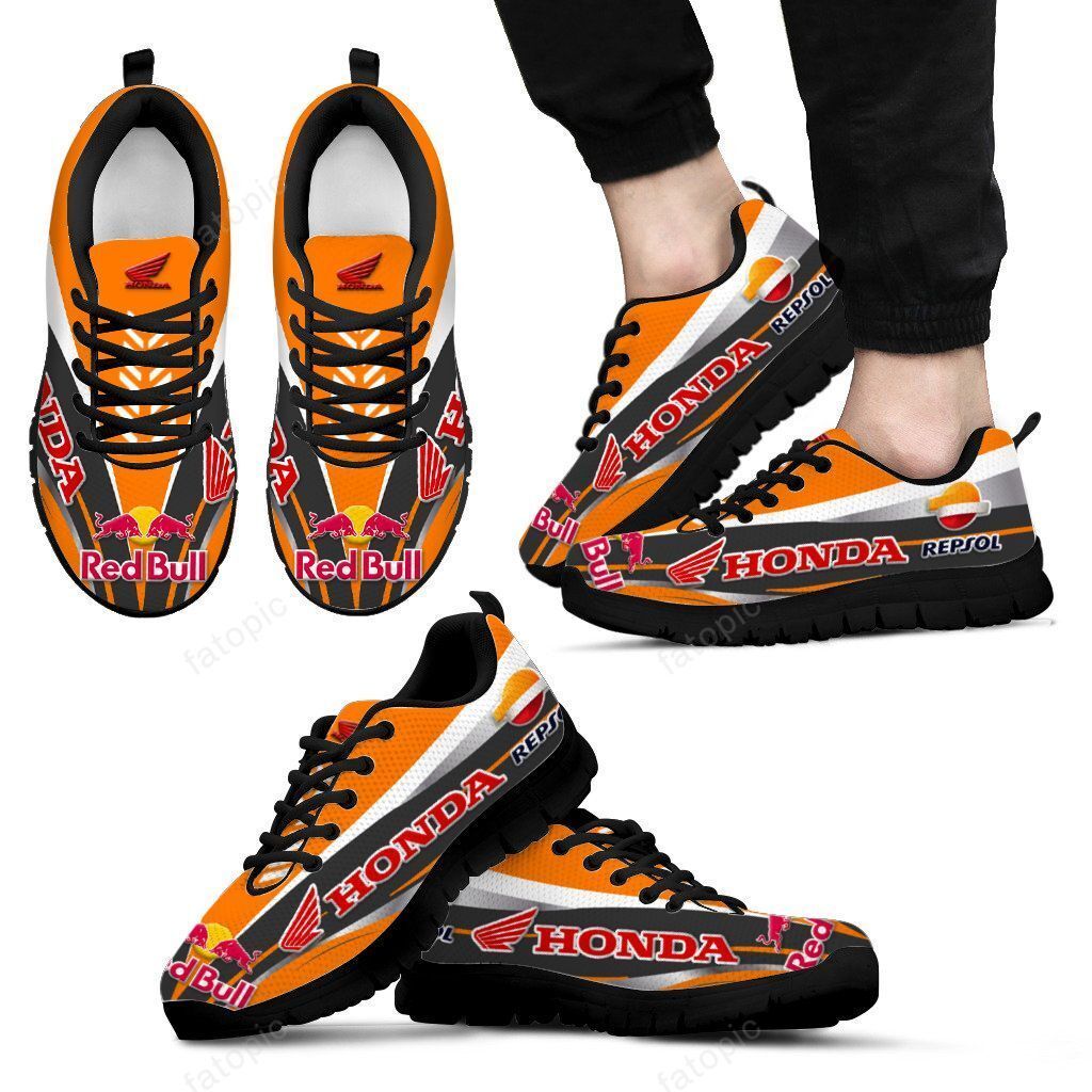 3D Printed Repsol Honda Vth-Ht Sneakers Ver 1 For Men & Women (Orange)