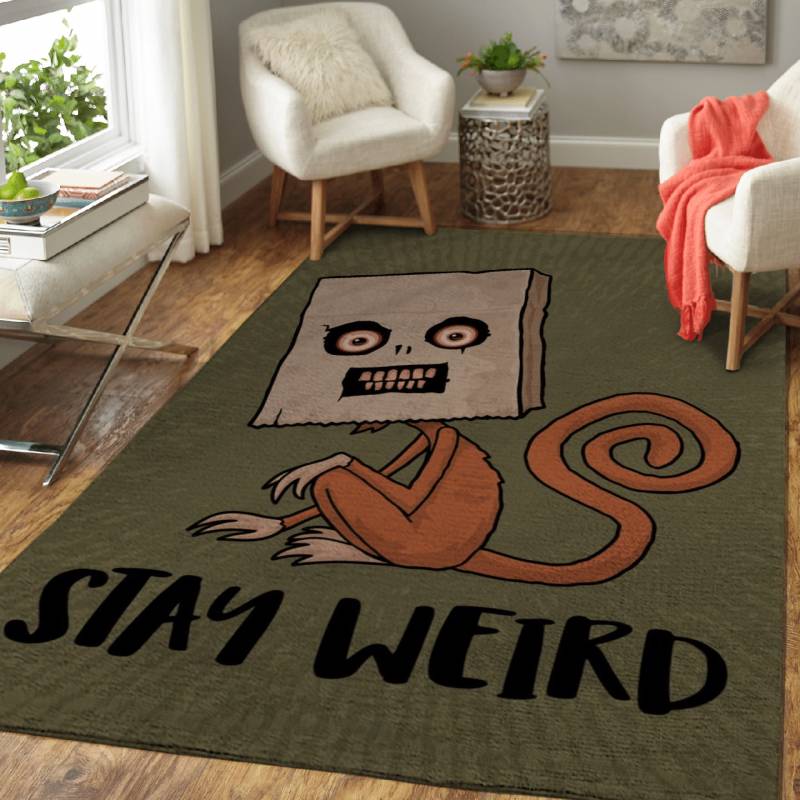 Stay Weird Sack Monkey – Animals Area Rug Carpet