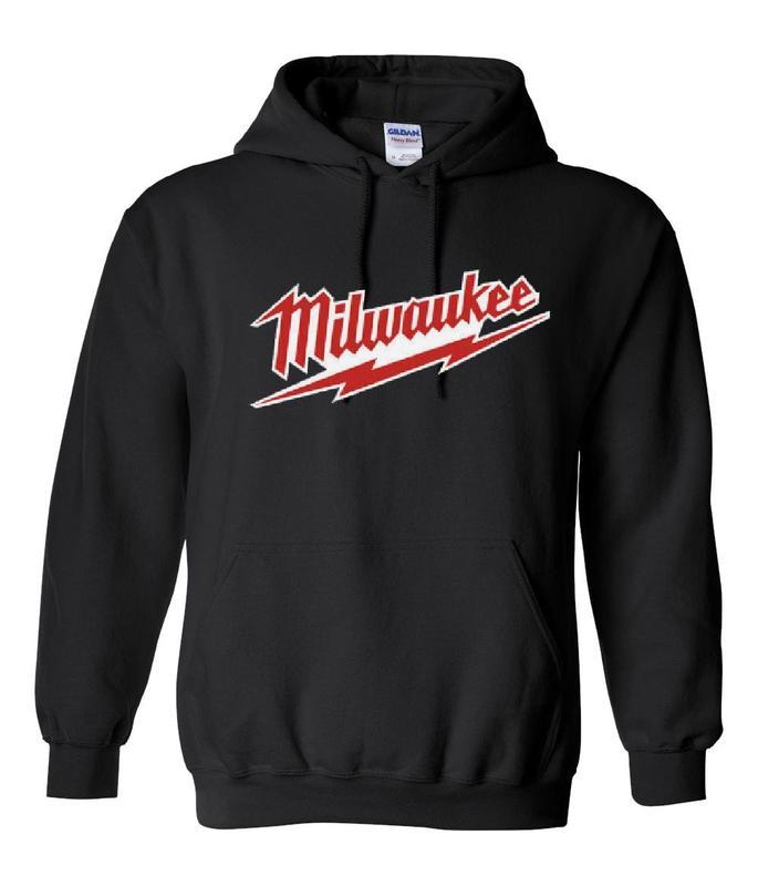 Milwaukee Hoodie, Men’s Black Choose Style Hoodie, Menswear Sweaters Tops, Pullover Long Sleeve
