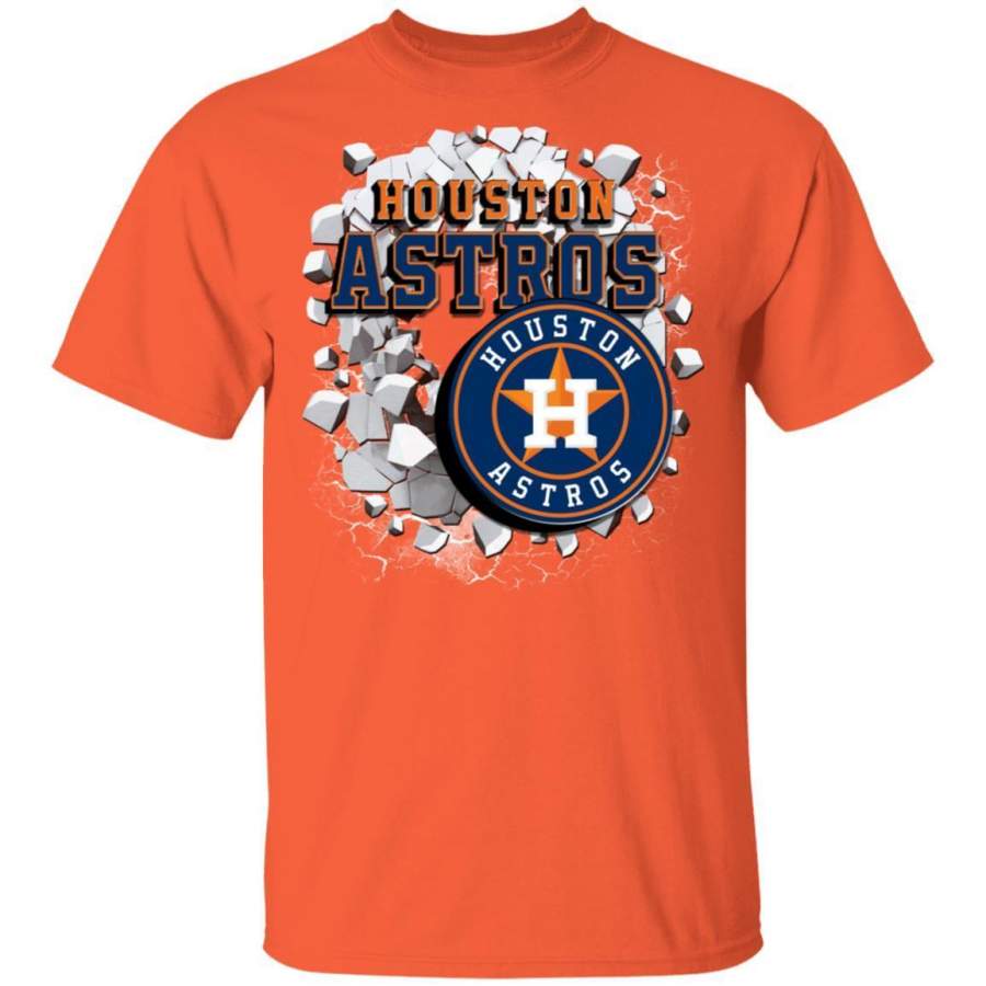 Colorful Earthquake Art Houston Astros T Shirt