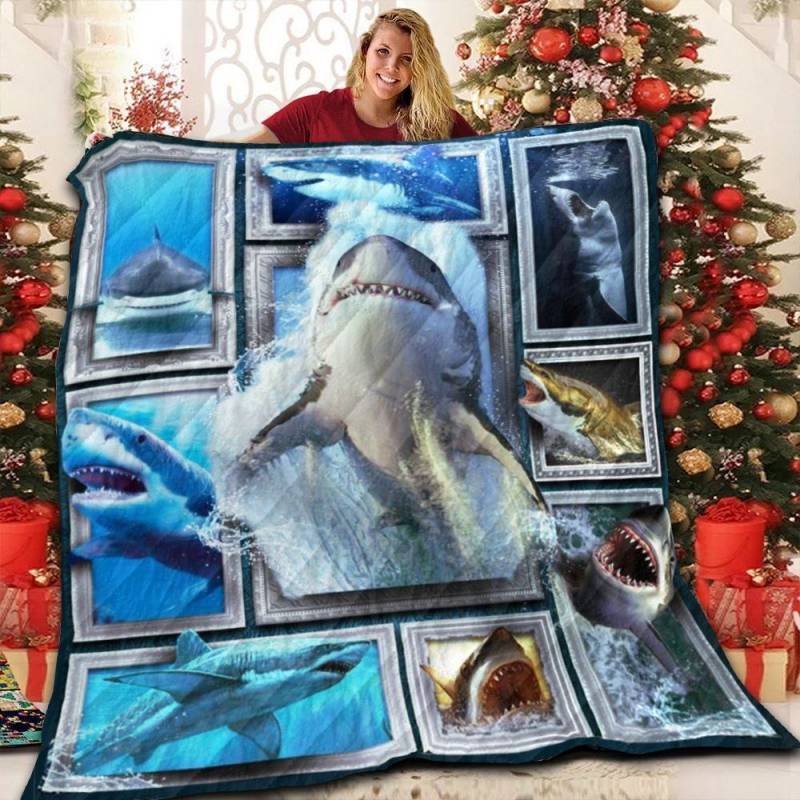 Shark Real Love On Quilt