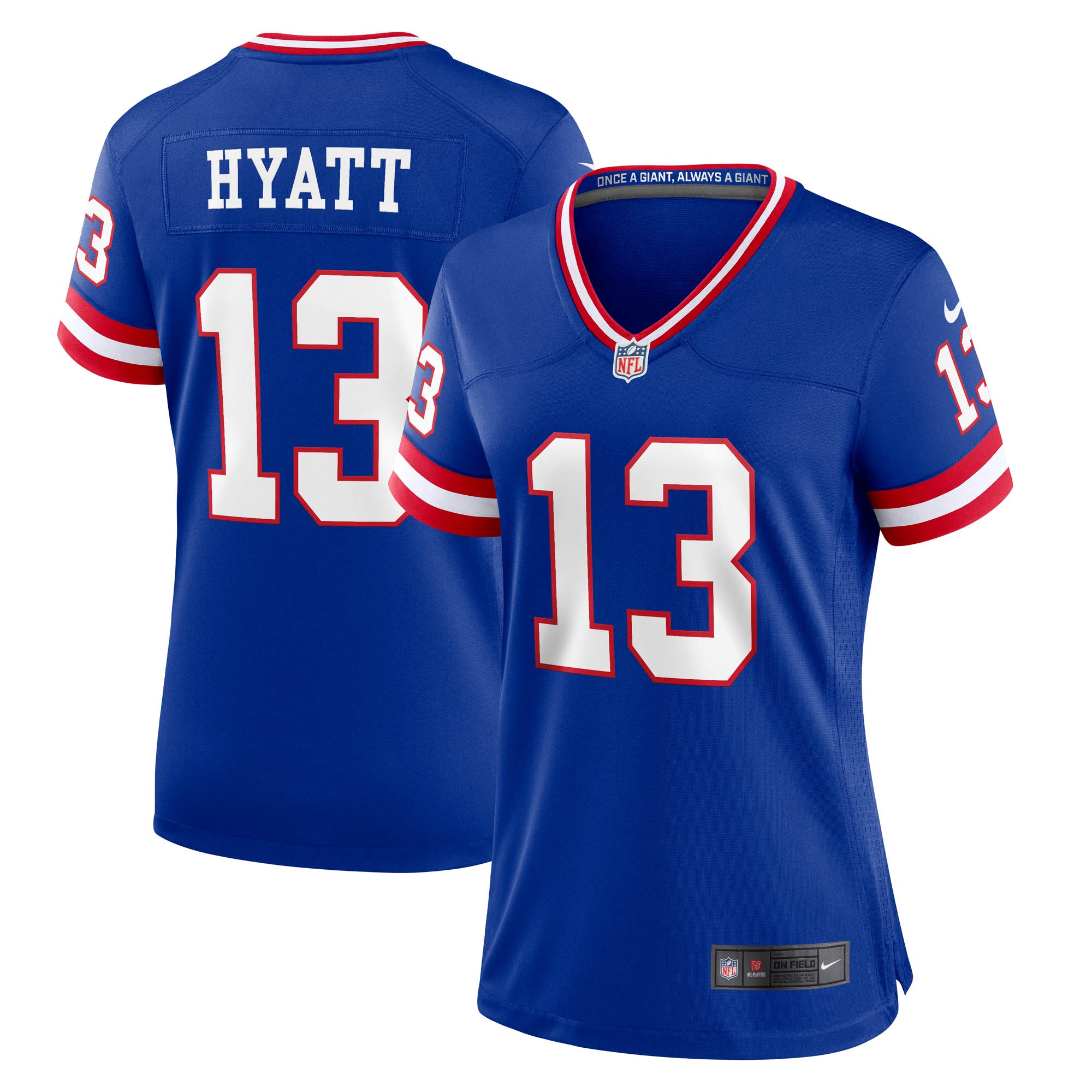 Women’s New York Giants Jalin Hyatt  Royal Team Game Jersey