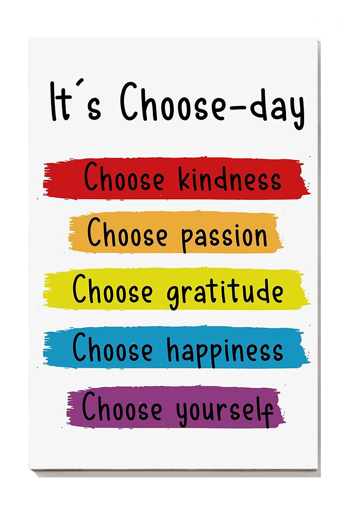 It S Choose Day Motivation Quote Wall Art For Home Decor Housewarming 