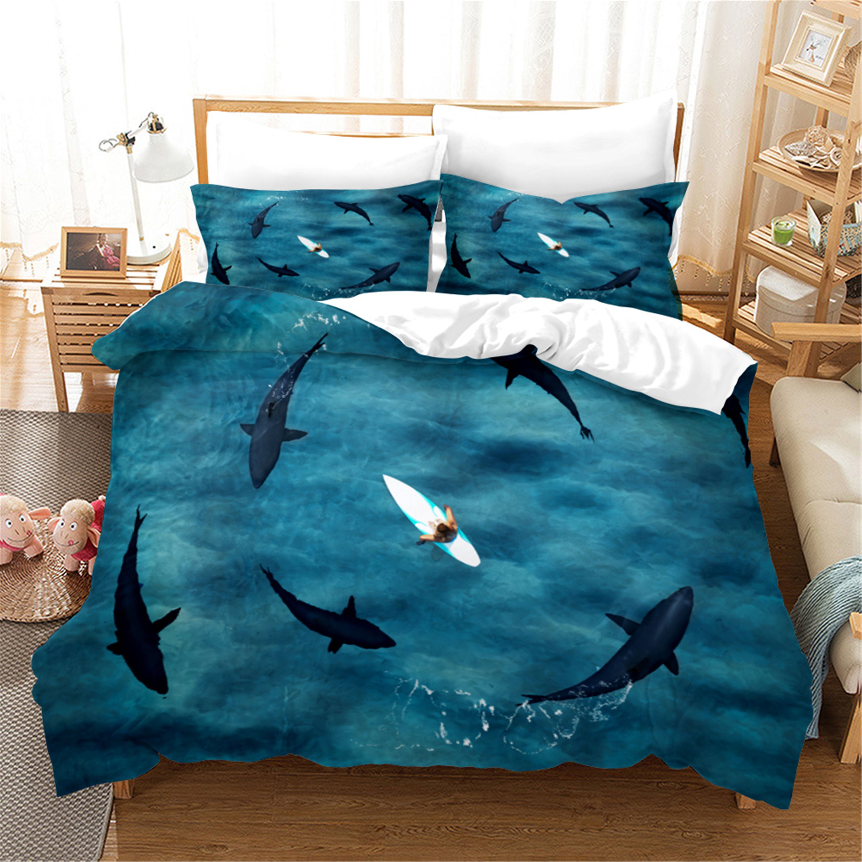 3D Sea Animal Whale Quilt Cover Set Bedding Set Duvet Cover Pillowcases 32