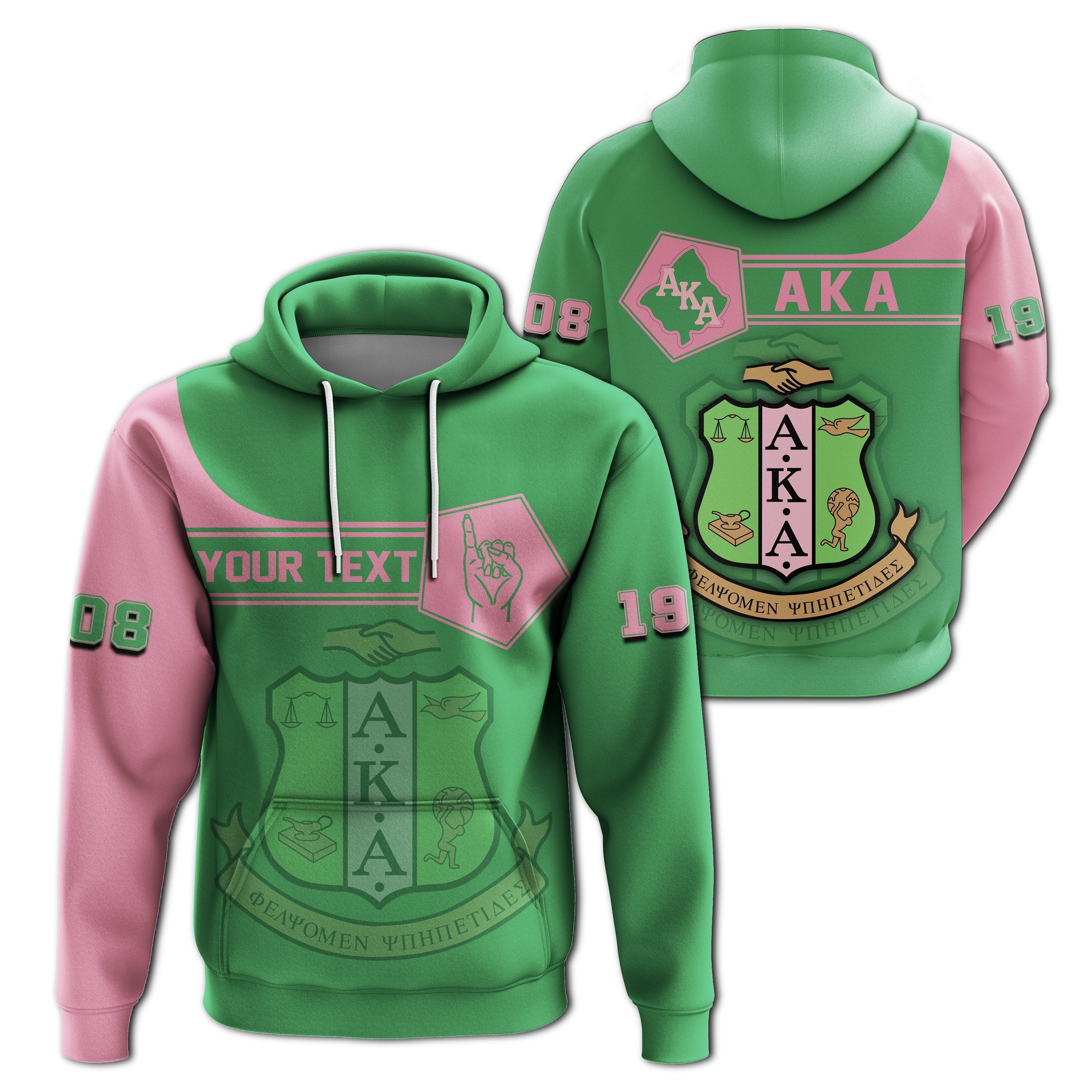 Greek Life Hoodie – Personalised Alpha Kappa Alpha Hoodie – Simple Style