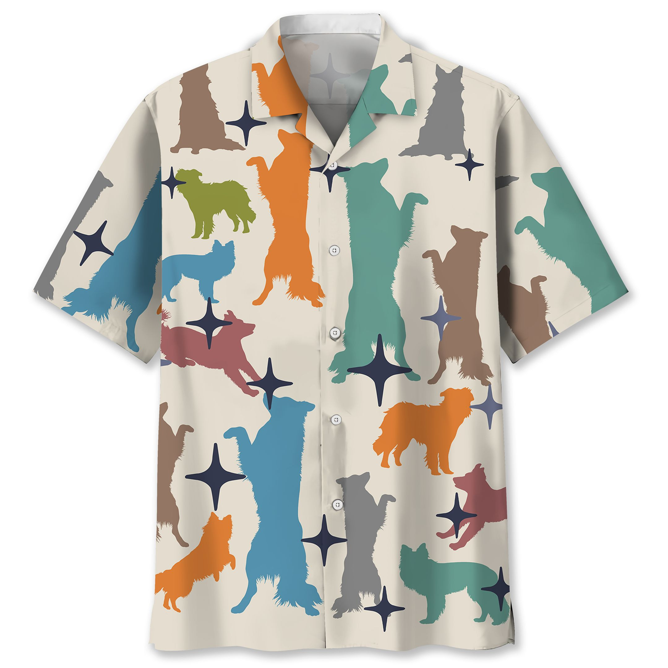 Border Collie Colorful Hawaiian Shirt Ha61499