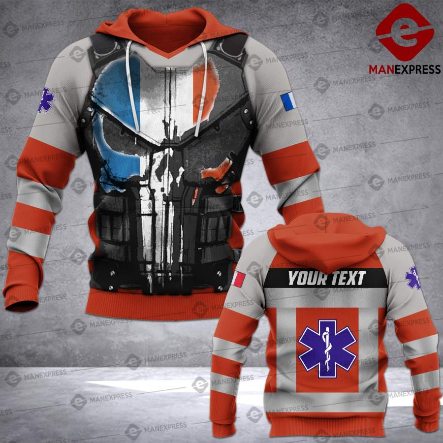 ARMOR LMT CUSTOMIZED FRENCH EMS – PARAMEDIC FRANCE 3D HOODIE VLIN