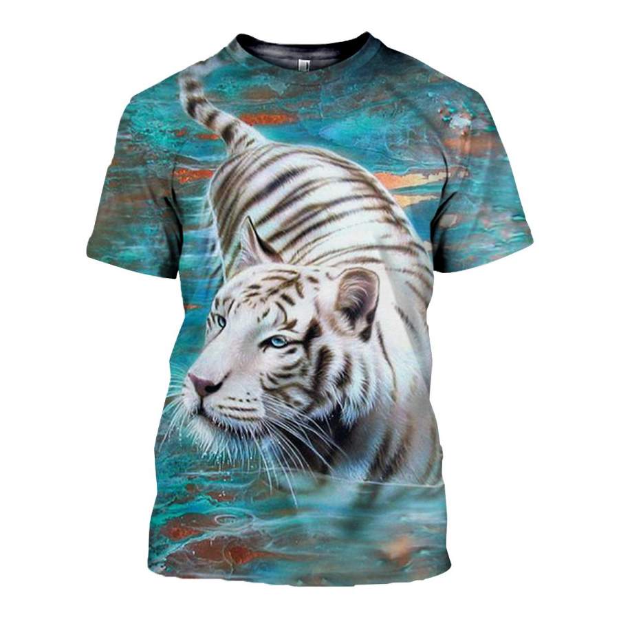 3D All Over Printed Tiger T Shirt Hoodie 5120196