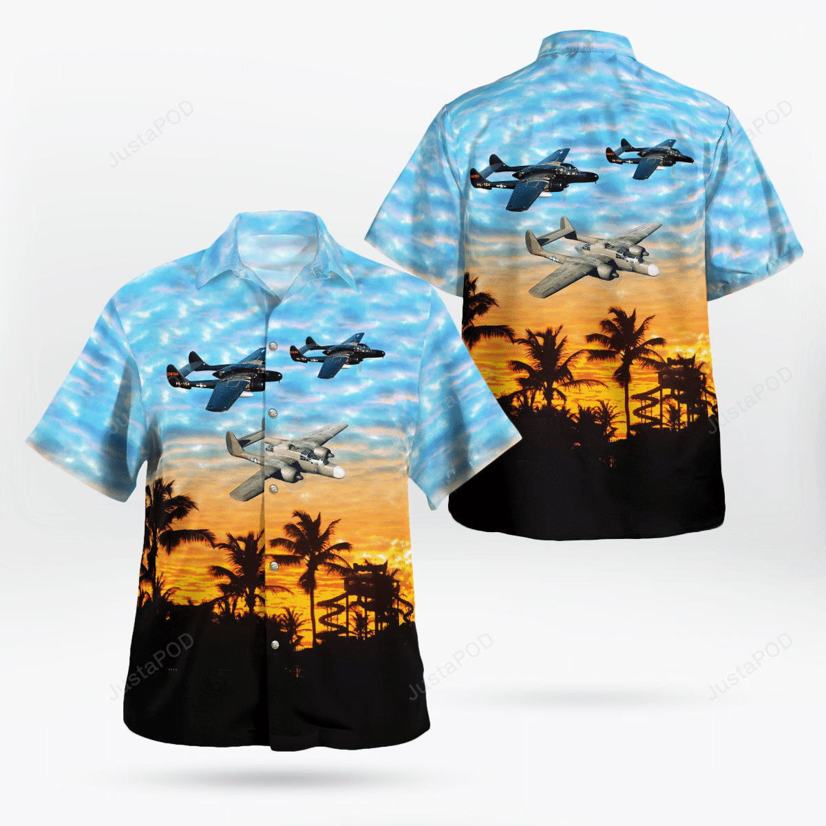 United States Army Air Forces Northrop P-61 Black Widow Hawaiian Shirt