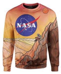 3D Mars Nasa Astronaut Ugly Christmas Sweater, All Over Print Sweatshirt