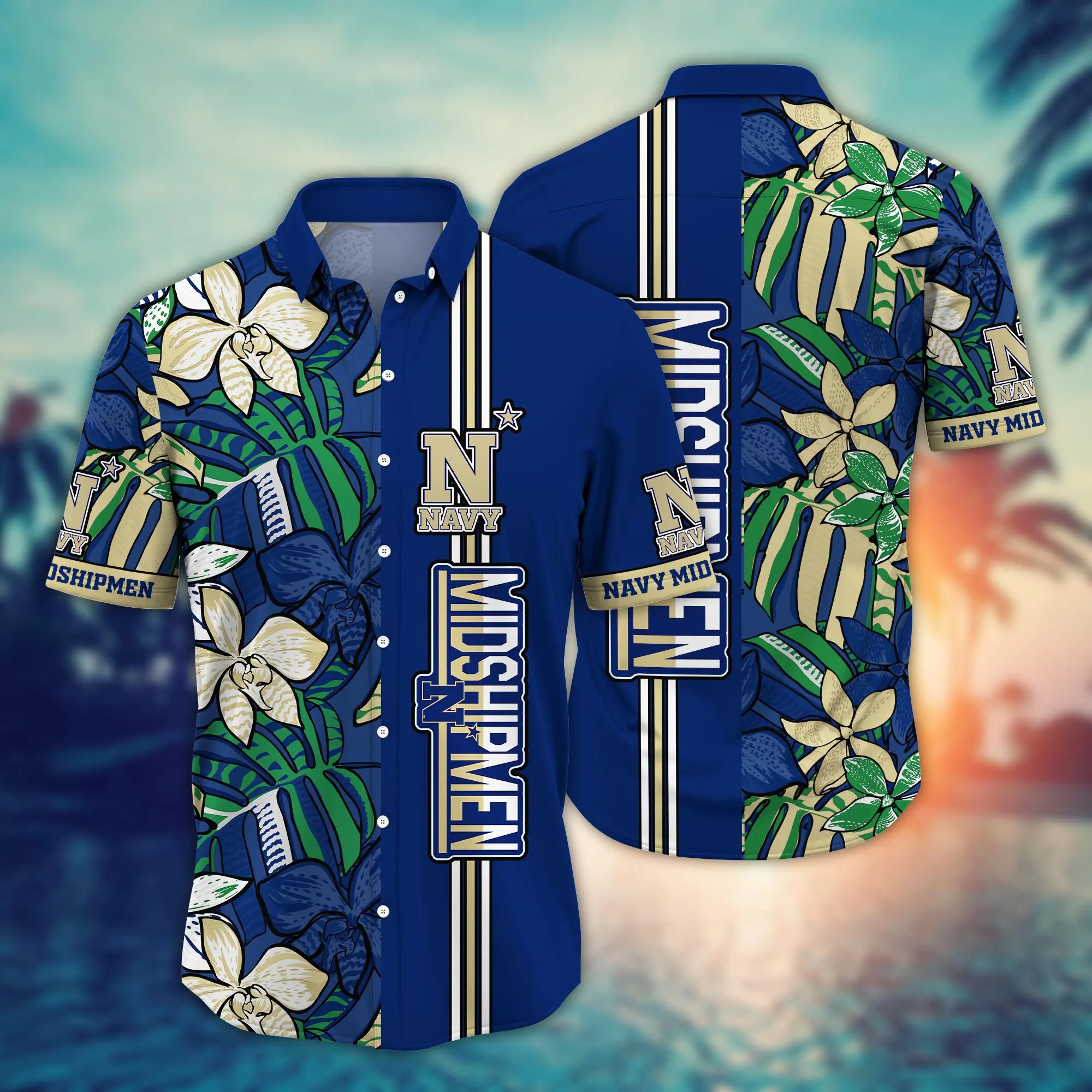 Navy Midshipmen NCAA Hawaiian Shirt Summer Fruits Aloha Shirt