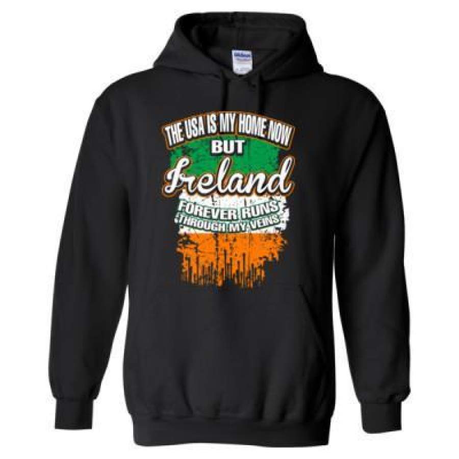 AGR The USA Is My Home Now But Ireland Forever Runs Through My Veins – Heavy Blend™ Hooded Sweatshirt