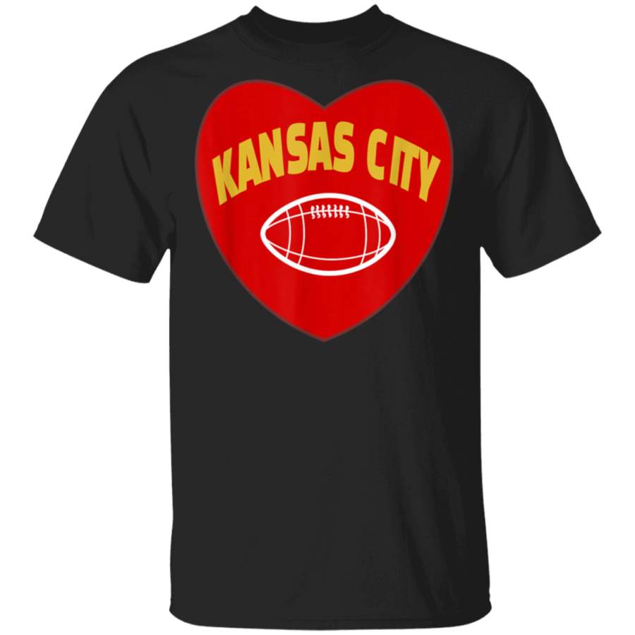 Kansas City Valentines Heart Shirts Football Fan Shirts TShirt