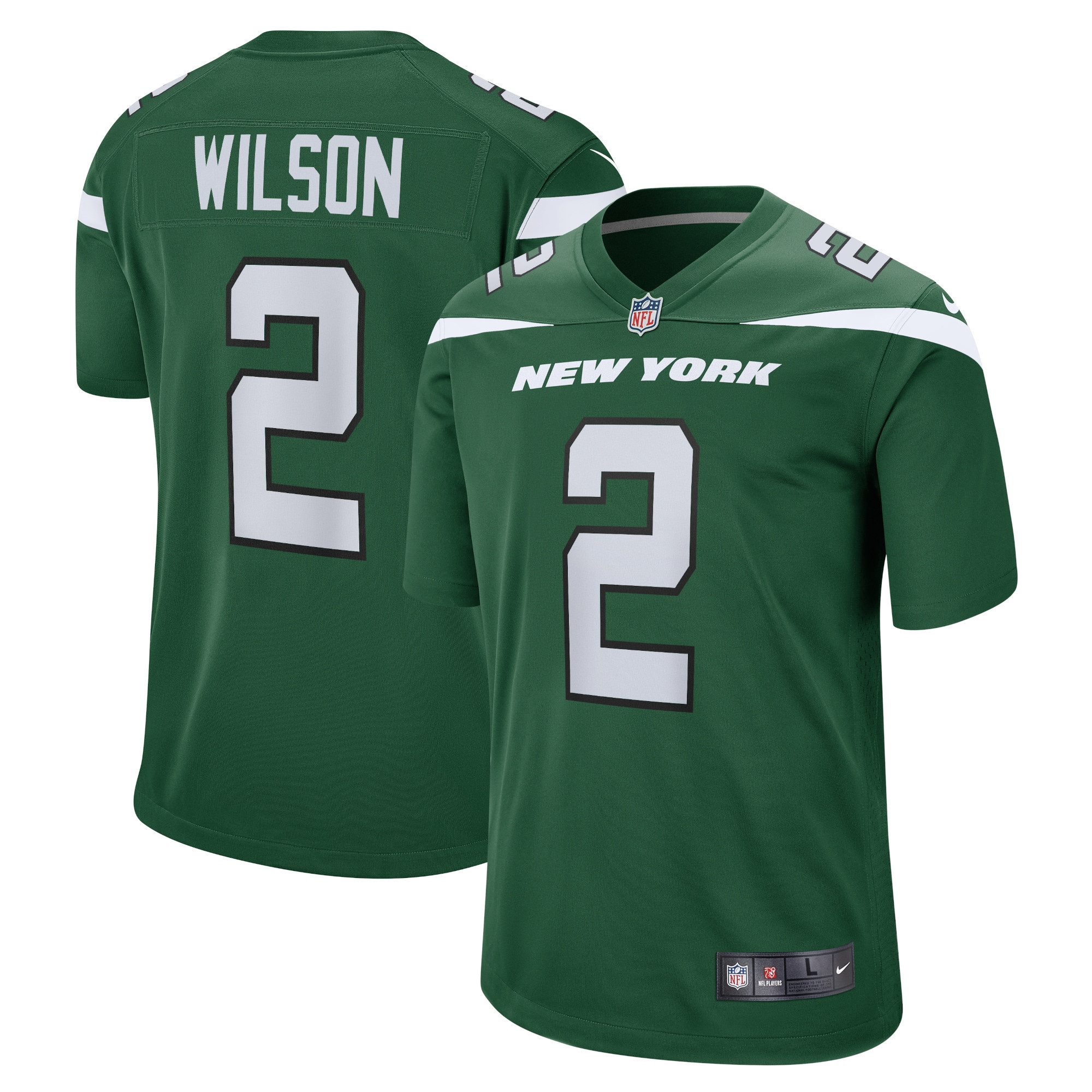 Zach Wilson New York Jets Game Jersey Gotham Green NFL