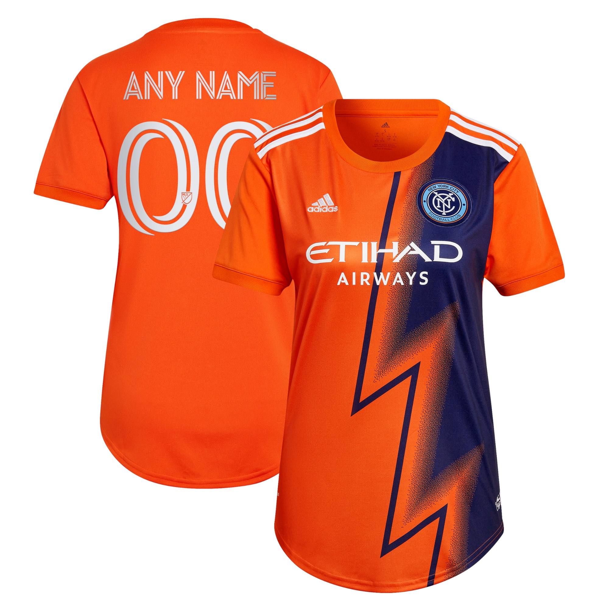 New York City FC Women's 2022 The Volt Kit Replica Custom Jersey – Orange