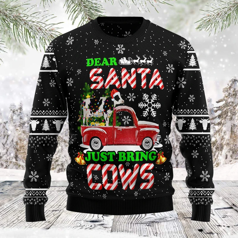 Deer Santa Ugly Christmas Sweater | For Men & Women | Adult | Us6033