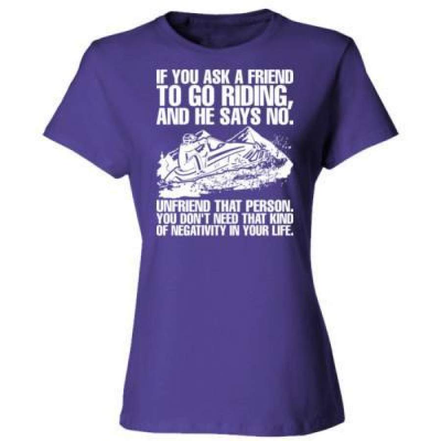 AGR Brappp Life Riding Snowmobile Friend – Ladies’ Cotton T-Shirt