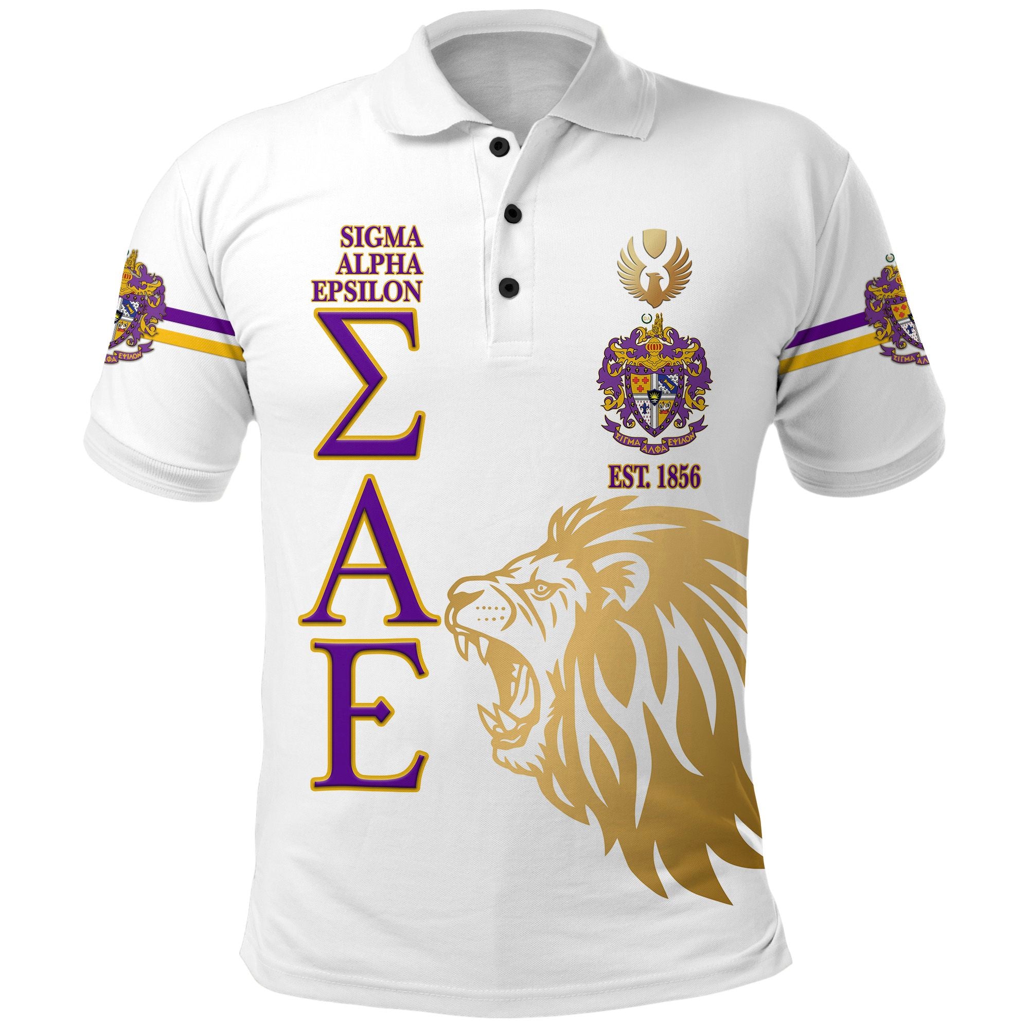 (Custom Personalised) Sigma Alpha Epsilon Sae Polo Shirt Simple Style ...