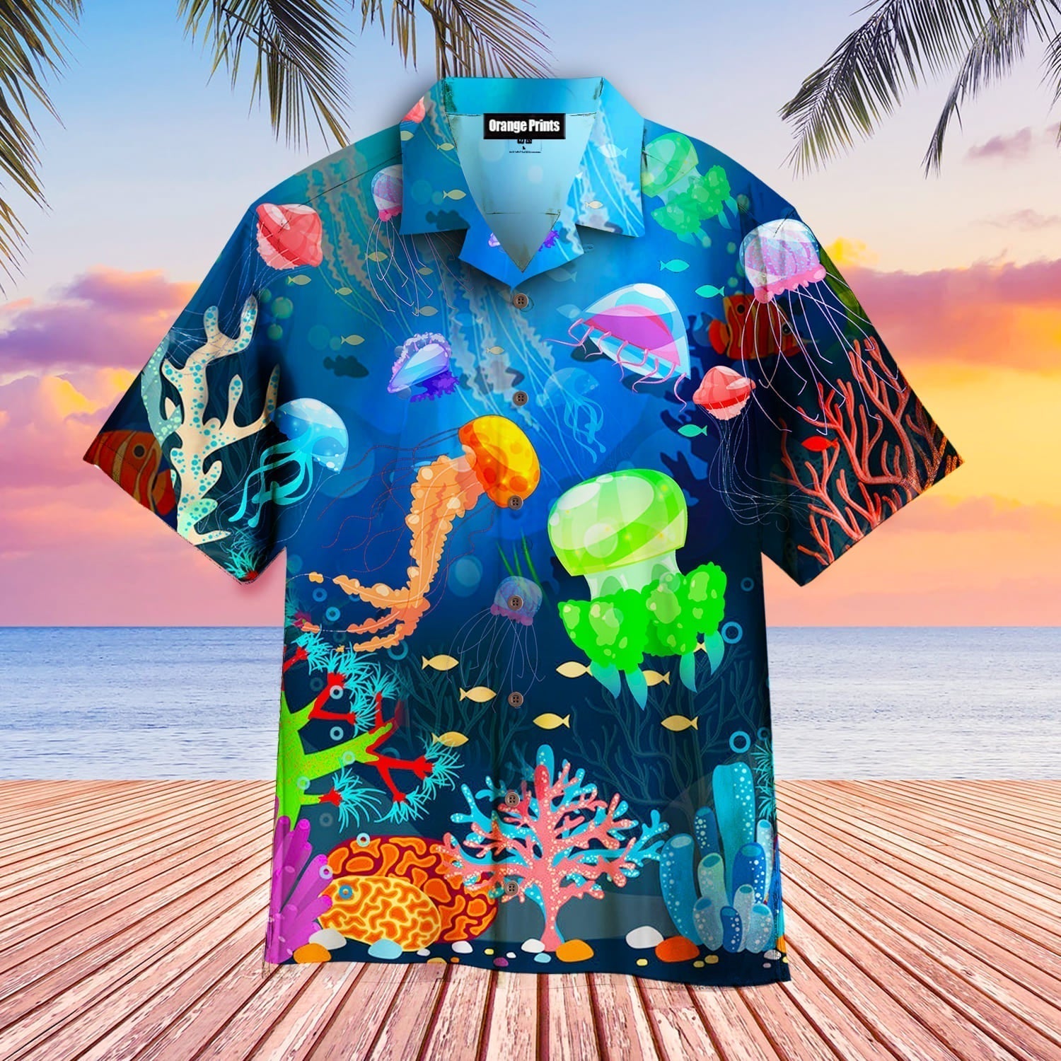 Neon Jellyfish Under The Sea Hawaii Shirt For Men Women Ha97689