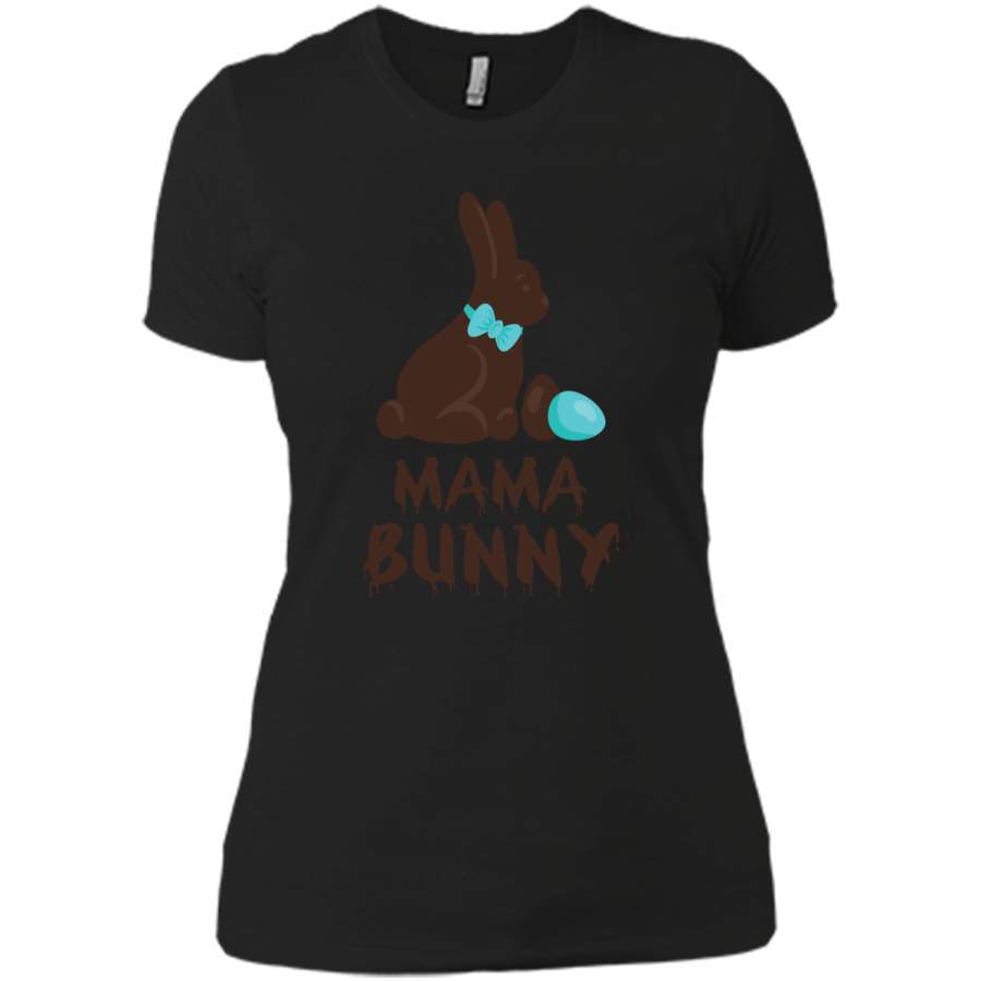 Chocolate Easter Mama Funny Bunny Family Couples T Shirt Next Level Ladies Boyfriend Tee