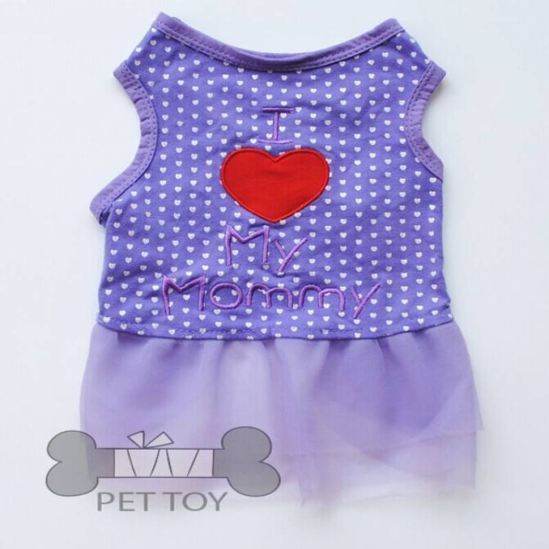 Letter Printed Small Dog Tops Dog Cat Puppy Clothes T Shirt Dress Pet Costumes