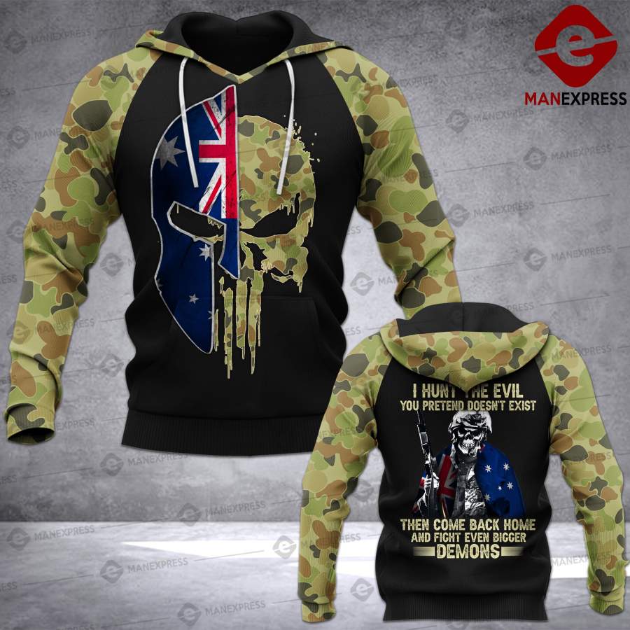 Australian Army -Australia 3D Printed Hoodie & Tshirt Spartan DEMONS