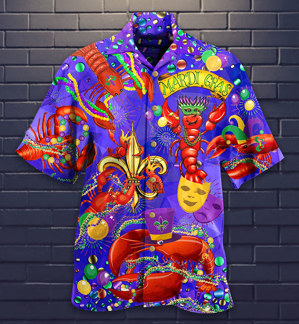 Shrimp Mardi Gras Love Animals Limited Edition – Hawaiian Shirt – Hawaiian Shirt For Men, Hawaiian Shirt For Women, Aloha Shirt