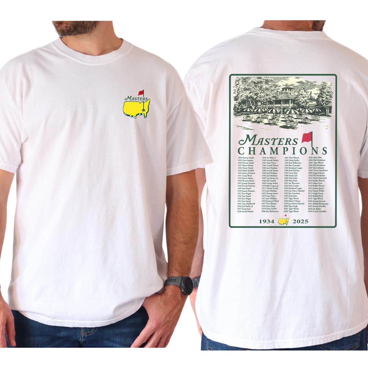 2025 Masters Tournament T-Shirt, Augusta 90 Years Golf Tee for Men, Vintage Golf Cup Shirt, The Masters Tournament Apparel, Casual Sportswear