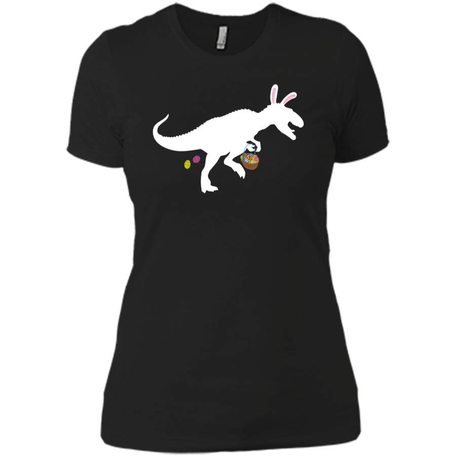 Easter Bunny Dinosaur Funny Easter T-Shirt Kids Boy Girl Egg Next Level Ladies Boyfriend Tee