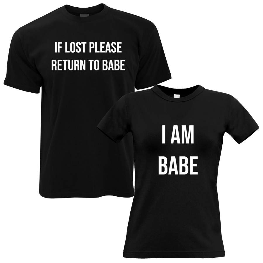 Valentines Day T-Shirts Couples Pack Please Return To Babe