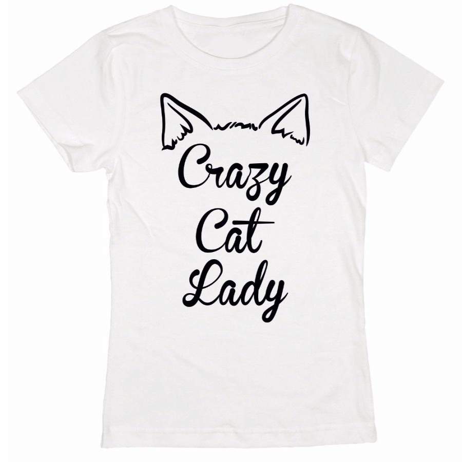 Crazy-Cat-Lady-Funny-Humor-Cute-Cat-Ears-Kitten-Kitty-Cool-Tee-Womens-T-Shirt  Crazy-Cat-Lady-Funny-Humor-Cute-Cat-Ears-A966