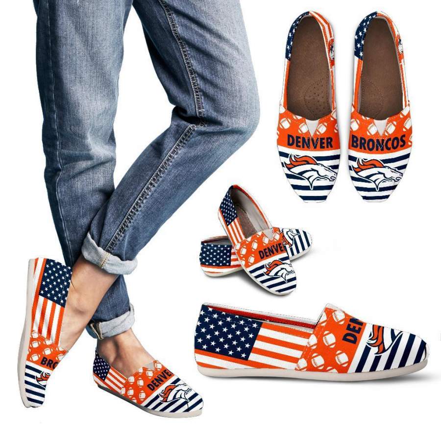 American Flag Denver Broncos Casual Shoes