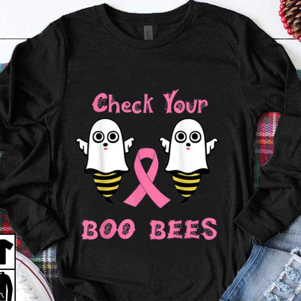 Breast Cancer Shirts, Check Your Boo Bees Funny Breast Cancer Shirts